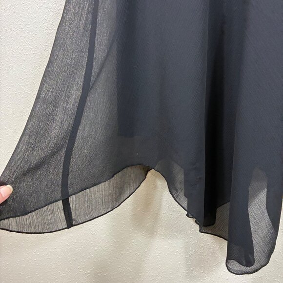 VTG CS Focus Studio Asymmetric Hem Chiffon Dress Witchy Sz12 - Picture 5 of 8